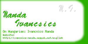 manda ivancsics business card